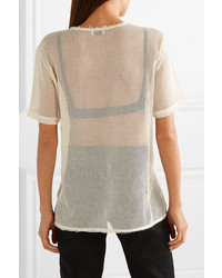 Saint Laurent Cotton Mesh T Shirt