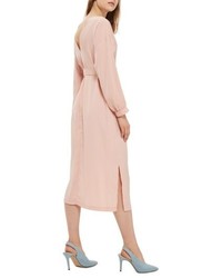 Topshop Dusty Belted Midi Dress
