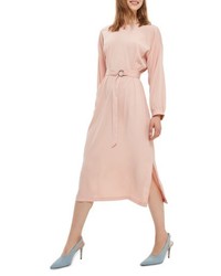 Topshop Dusty Belted Midi Dress