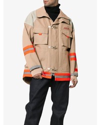 Heron Preston Fireman Tape Suede Cotton Jacket