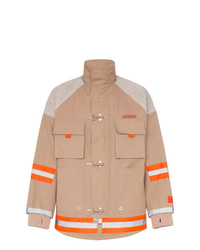 Heron Preston Fireman Tape Suede Cotton Jacket