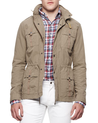 Michael Bastian Four Pocket Twill Military Jacket Michl Bastian