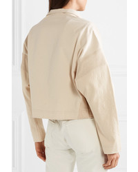 Opening Ceremony Paneled Cotton Twill And Canvas Biker Jacket