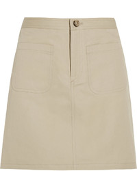 Apc Atelier De Production Et De Cration Donna Cotton And Linen Blend Mini Skirt