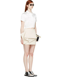 Marc by Marc Jacobs Beige Origami Tailored Mini Skirt