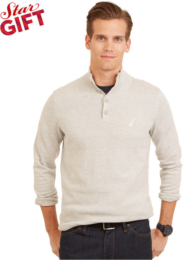 nautica mock neck sweater