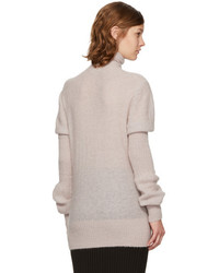 Lemaire Beige Mohair Puff Sleeve Turtleneck