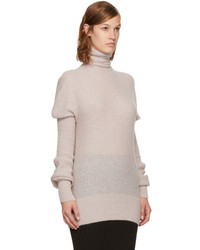 Lemaire Beige Mohair Puff Sleeve Turtleneck