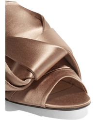 No.21 No 21 Knotted Satin Mules Neutral
