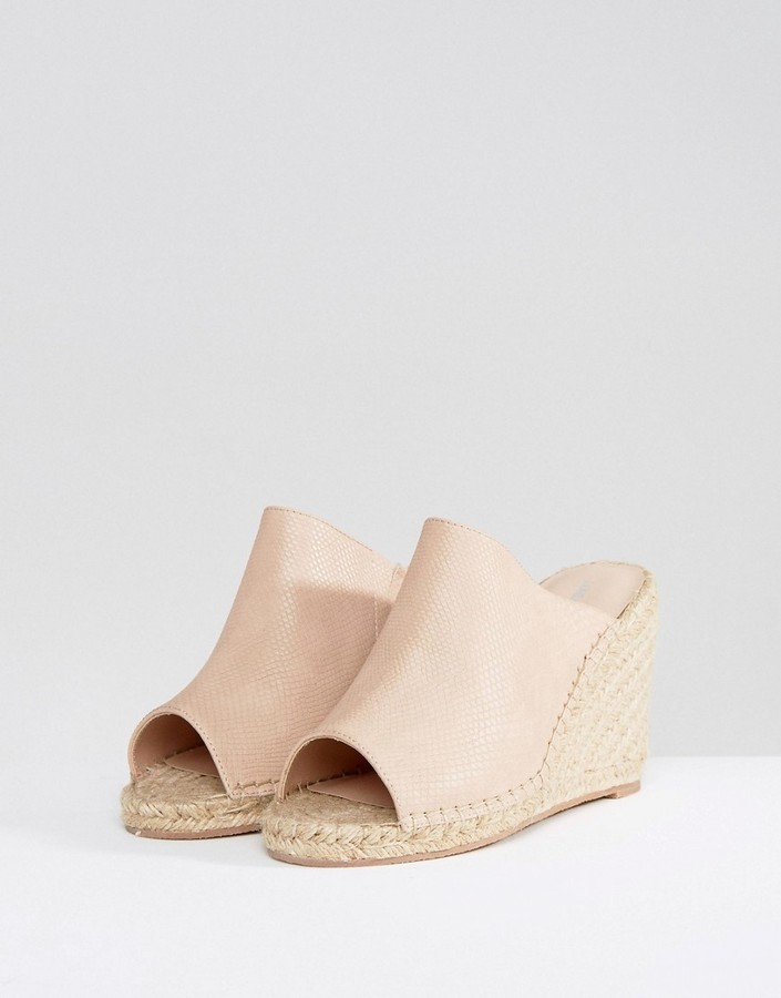 wide fit wedge mules