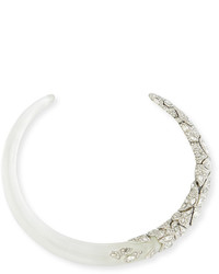 Alexis Bittar Crystal Encrusted Mosaic Lace Hinge Collar Necklace