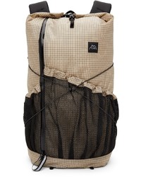 CAYL Beige Mari Rolltop B Grid Backpack