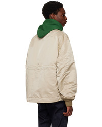 Sacai Beige Relaxed Fit Bomber Jacket