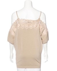 Agnona Embroidered Off The Shoulder Top W Tags