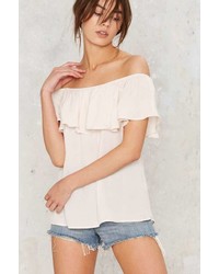 Factory Hang In There Off The Shoulder Top