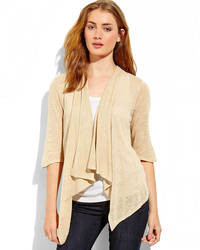 Cable & Gauge Draped Open Cardigan