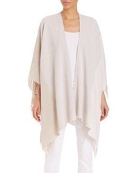 Eileen Fisher Colorblock Cotton Open Front Poncho