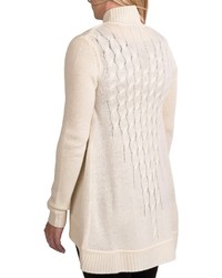 Forte Cashmere Cable Back Cardigan Sweater