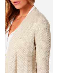 BB Dakota Howell Beige Cardigan Sweater