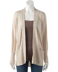 Sonoma Goods For Lifetm Ribbed Open Front Cardigan