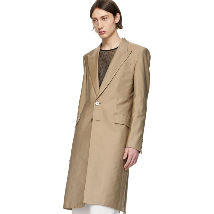Givenchy Beige Silk Coat, $1,255 | SSENSE | Lookastic