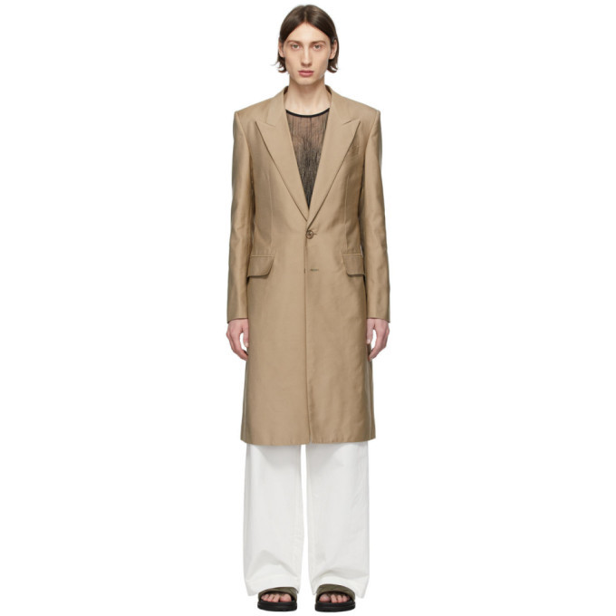 Givenchy Beige Silk Coat, $1,255 | SSENSE | Lookastic
