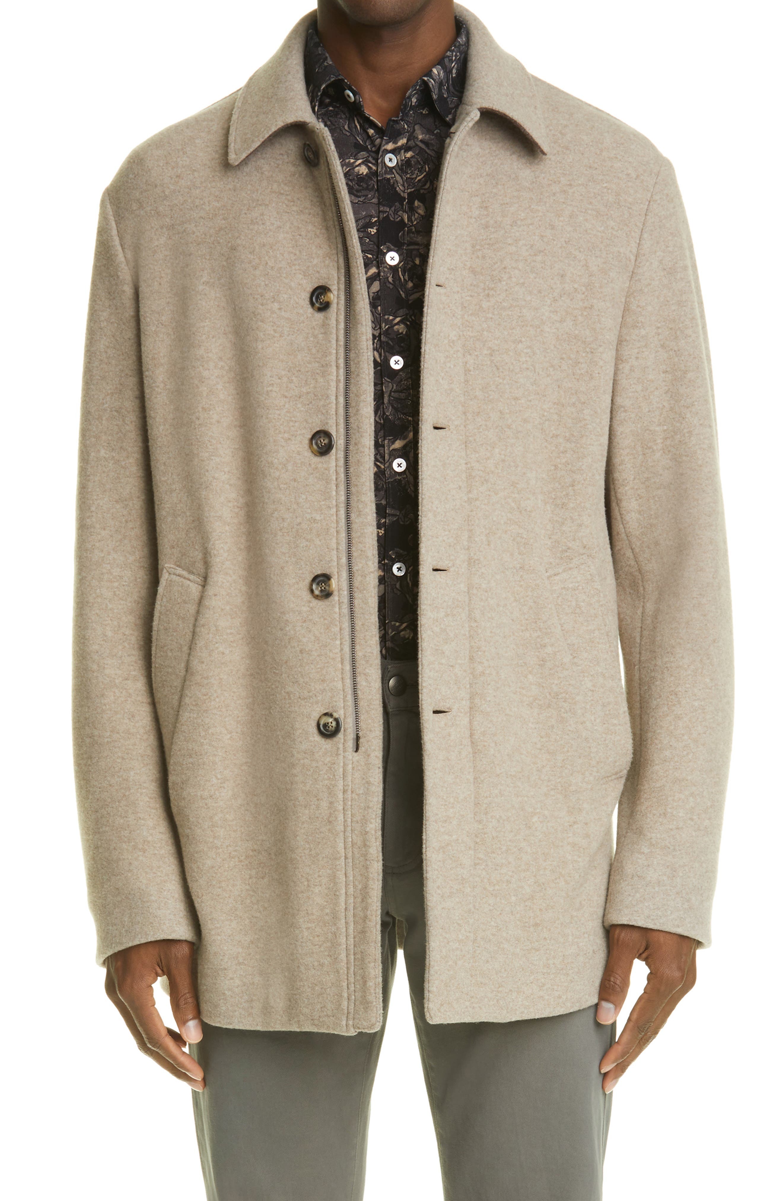 Canali Stretch Wool Cashmere Car Coat, $2,795 | Nordstrom | Lookastic