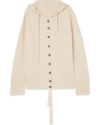 JW Anderson Oversized Hooded Wool And Cashmere Blend Cardigan