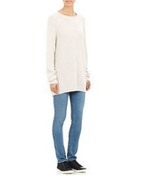 Helmut Lang Oversized Wool Cashmere Sweater Colorless