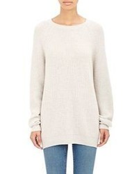 Helmut Lang Oversized Wool Cashmere Sweater Colorless