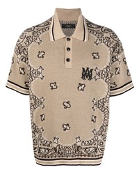 Amiri Jacquard Pattern Polo Shirt