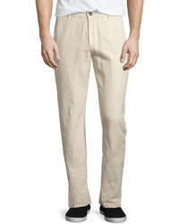 AG Jeans Ag The Wanderer Slim Fit Linen Blend Trousers Sulfur Pale Sand