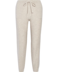 Allude Cashmere Track Pants Beige