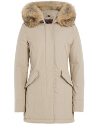 Woolrich Byrd Cloth Arctic Down Parka With Fur Trimmed Hood