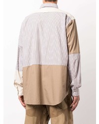 Engineered Garments Patchwork Stripe Longline Shirt