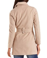 Charlotte Russe Double Breasted Belted Pea Coat
