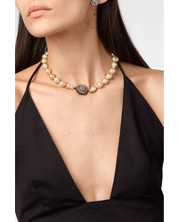 Kimberly Mcdonald 18 Karat Blackened Gold Pearl And Diamond Necklace