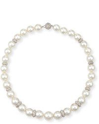 Assael Assl South Sea Pearl Diamond Spacer Necklace 18