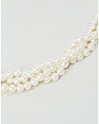 Asos Chunky Faux Pearl Choker Necklace