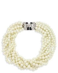 Kenneth Jay Lane Eight Strand Faux Pearl Necklace