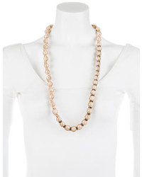 Lanvin Raffia Woven Pearl Necklace