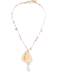 Etro Shell Faux Pearl And Crystal Necklace