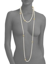 Adriana Orsini Statet Faux Pearl Crystal Station Necklace