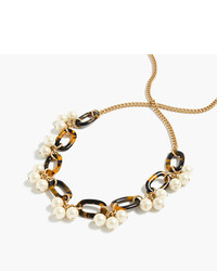 J.Crew Tortoise And Pearl Necklace