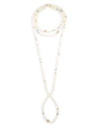 Alexis Bittar Triple Strand Pearl Knot Necklace