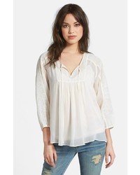 Jessica Simpson Symphony Embroidered Peasant Blouse