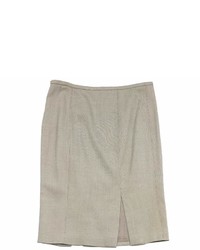 Armani Collezioni Beige Wool Pencil Skirt