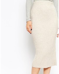 Asos Collection Pencil Skirt In Chunky Rib