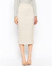 Asos Collection Pencil Skirt In Chunky Rib