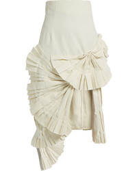 Jacquemus Pleated Fan Detail Midi Skirt
